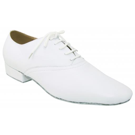 SAN DIEGO mens dance shoe Soft  White leather