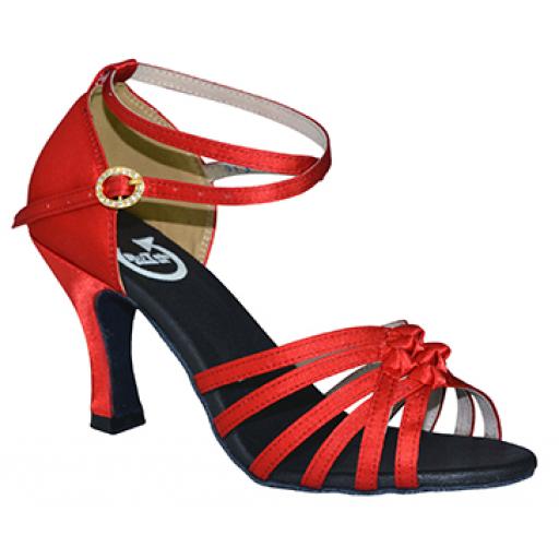 CARLIE red ladies dance shoe 2.5" or 3" heels