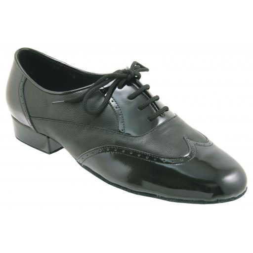 SAN FRANCISCO mens dance shoe soft black leather/patent