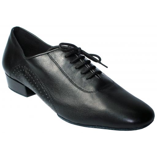 NEW ORLEANS mens dance shoe soft black leather (Split suede sole)