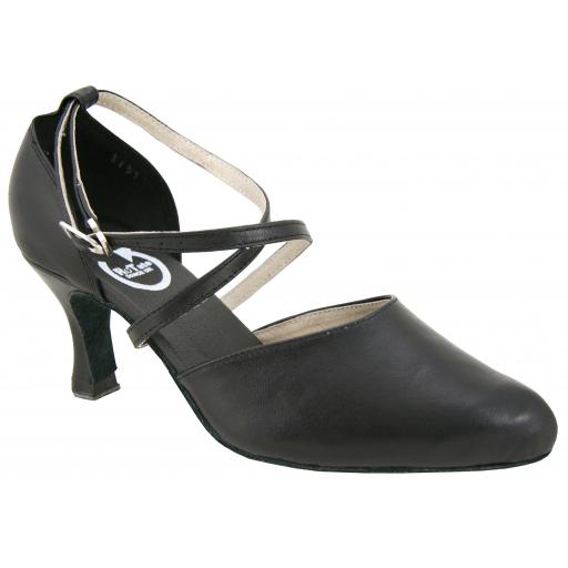 CHERYL ladies dance shoe black  2.5" or 3" heel