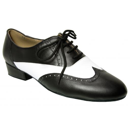 SAN JOSE mens dance shoe Black & white leather