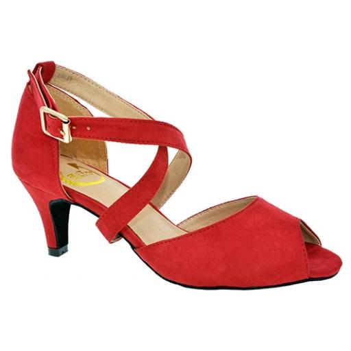 CLAIRE Ladies dance  shoes  Red 2.25" OR 3" heels