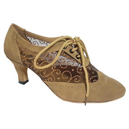 TAMARA - tan Ladies dance shoe 2.25" heel