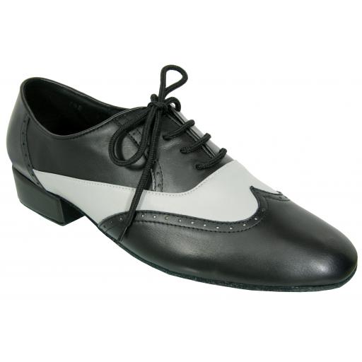 SANTA FE mens dance shoe black & grey leather