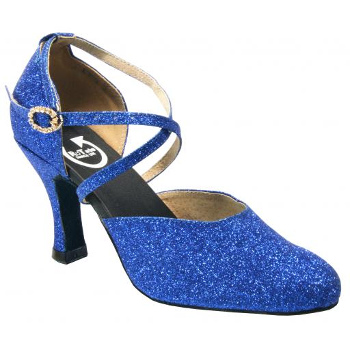 BELLE - blue glitter3" heel  sizes 3.5, 7, 7.5