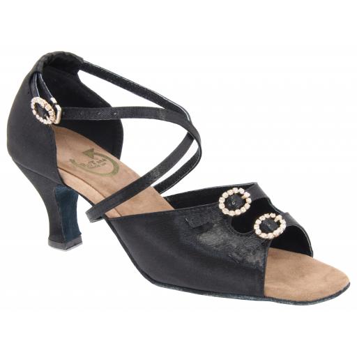 SOPHIA - jet black 2.25" OR 3" HEEL - HALF PRICE !