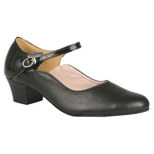 TAYLOR - BLACK Leather 1.5" HEEL sizes 3.5, 4, 4.5, 7.5