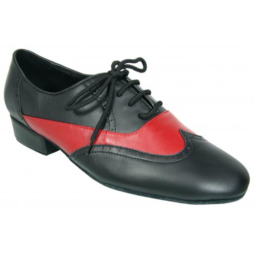 BUENOS AIRES mens dance shoe black & red leather