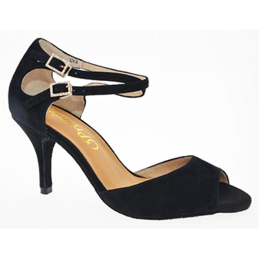 BRENDA ladies dance shoe Black 3" or 2.5" heel