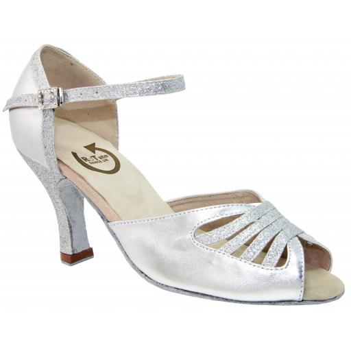 DIANA - silver ladies dance shoe  2.2" or 3" heels - HALF PRICE !