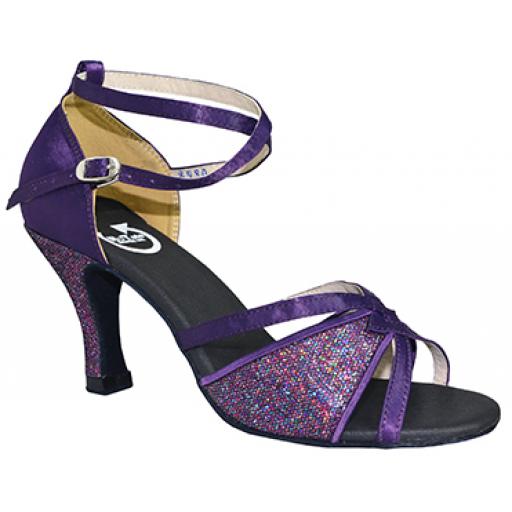 FIONA ladies dance shoe  Purple  2.5" OR 3" HEEL