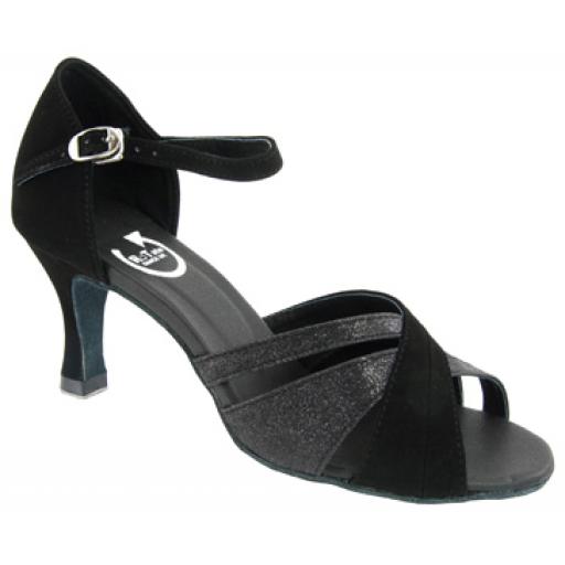 CARA - black  ladies dance shoe 2.5" OR 3" heel