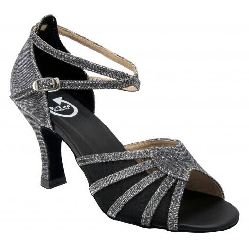 ROSE - grey glitter 3" heel sizes 3.5,  6.5, 7.5