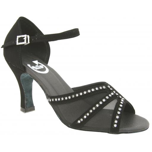 MELANIE - BLACK NUBUCK  2.25" or 3" heels HALF PRICE !