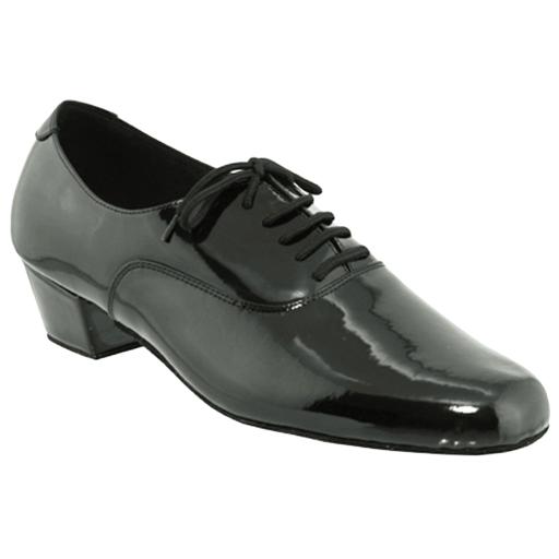 PARIS mens dance shoe  black patent leather ( Ballroom or Cuban heel)